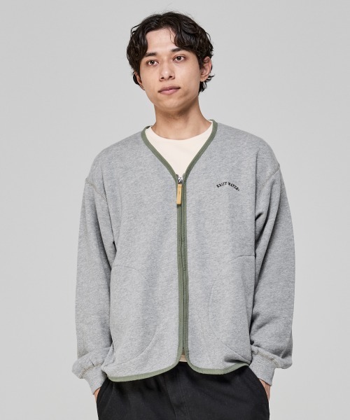 KRIFF MAYER（クリフメイヤー）の「裏起毛ZIPカーデ（スウェット・メンズ・ナチュラル/チャコール/カラフル/ブラウン/グレー・X-LARGE/LARGE/MEDIUM）」の16枚目の写真