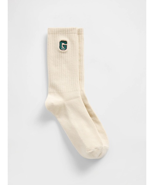 GAP(ギャップ)の「GAPロゴ クルーソックス(ソックス/靴下・メンズ・ネイビー/ベージュ・S/M/M/L)」の2枚目の写真