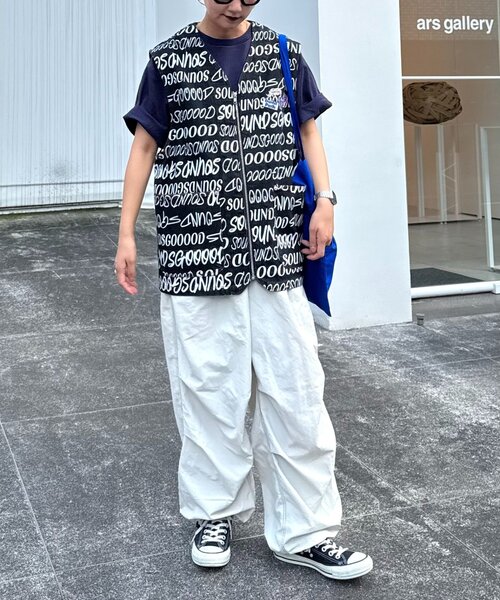 SOUNDSGOOOOD（サウンズグッド）の「■【SG】デニム総柄ロゴベスト（ベスト・レディース・ブラック・ONE SIZE）」の6枚目の写真