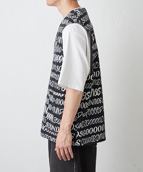 SOUNDSGOOOOD（サウンズグッド）の「■【SG】デニム総柄ロゴベスト（ベスト・レディース・ブラック・ONE SIZE）」の13枚目の写真
