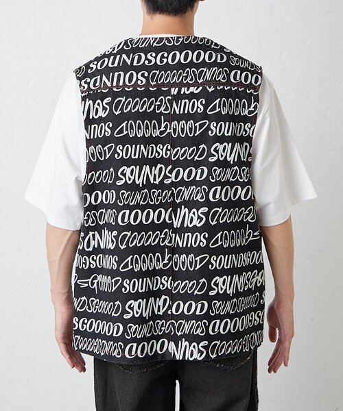 SOUNDSGOOOOD（サウンズグッド）の「■【SG】デニム総柄ロゴベスト（ベスト・レディース・ブラック・ONE SIZE）」の14枚目の写真