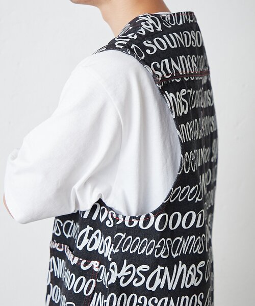 SOUNDSGOOOOD（サウンズグッド）の「■【SG】デニム総柄ロゴベスト（ベスト・レディース・ブラック・ONE SIZE）」の17枚目の写真