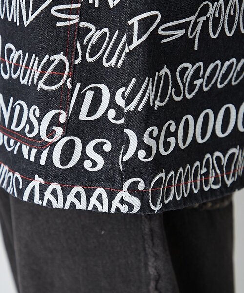 SOUNDSGOOOOD（サウンズグッド）の「■【SG】デニム総柄ロゴベスト（ベスト・レディース・ブラック・ONE SIZE）」の18枚目の写真