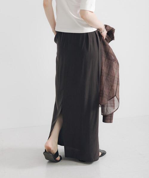 URBAN RESEARCH（アーバンリサーチ）の「キュプラレーヨンギャザーIラインスカート（スカート・レディース・ブラウン/ベージュ・36/38）」の16枚目の写真