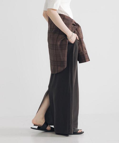 URBAN RESEARCH（アーバンリサーチ）の「キュプラレーヨンギャザーIラインスカート（スカート・レディース・ブラウン/ベージュ・36/38）」の17枚目の写真