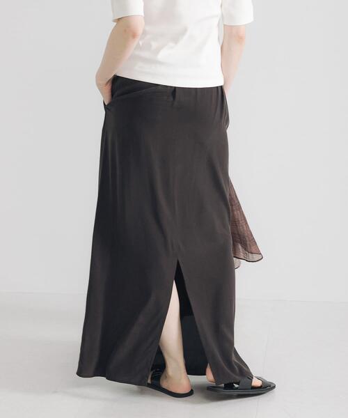 URBAN RESEARCH（アーバンリサーチ）の「キュプラレーヨンギャザーIラインスカート（スカート・レディース・ブラウン/ベージュ・36/38）」の21枚目の写真