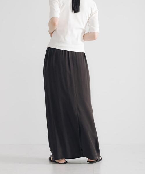 URBAN RESEARCH（アーバンリサーチ）の「キュプラレーヨンギャザーIラインスカート（スカート・レディース・ブラウン/ベージュ・36/38）」の22枚目の写真