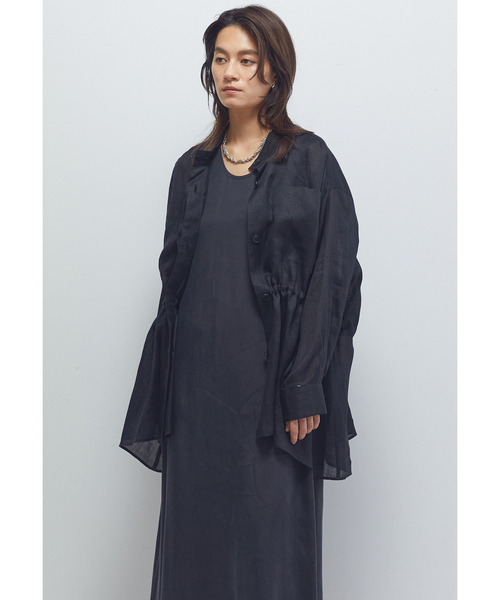 1er Arrondissement（プルミエアロンディスモン）の「ラミーツイルシャツブルゾン（その他アウター・レディース・ブラウン系その他5/ブラック系その他3・36/38）」の19枚目の写真