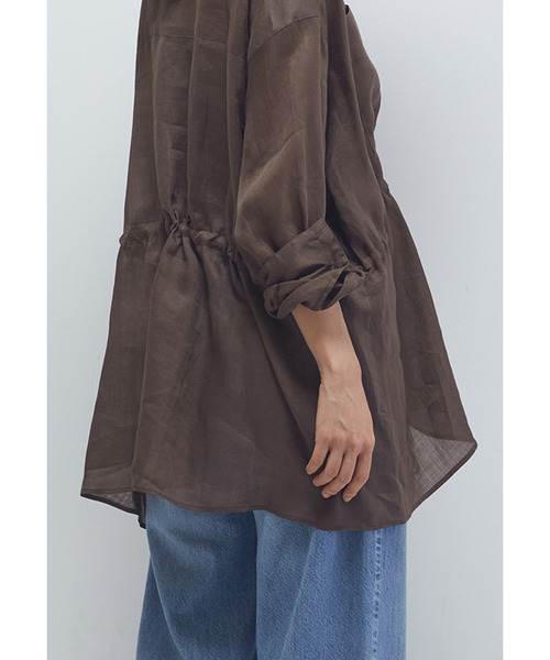 1er Arrondissement（プルミエアロンディスモン）の「ラミーツイルシャツブルゾン（その他アウター・レディース・ブラウン系その他5/ブラック系その他3・36/38）」の5枚目の写真