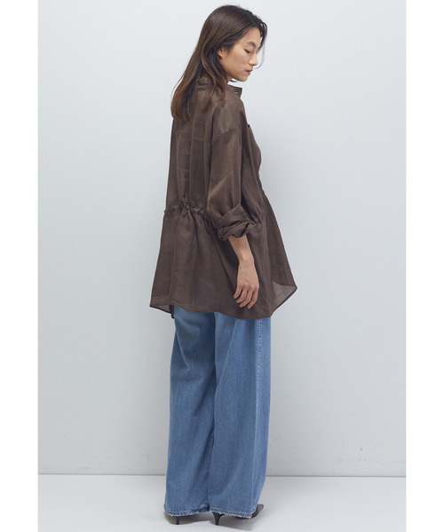 1er Arrondissement（プルミエアロンディスモン）の「ラミーツイルシャツブルゾン（その他アウター・レディース・ブラウン系その他5/ブラック系その他3・36/38）」の7枚目の写真