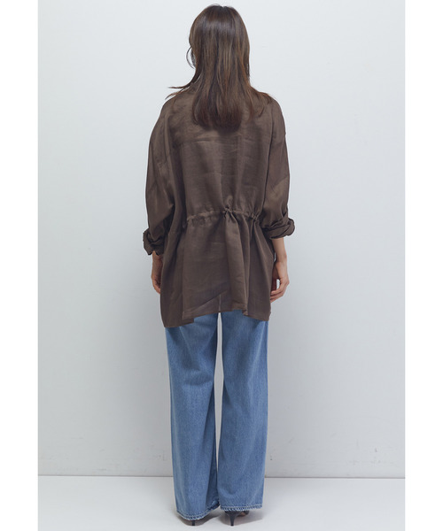 1er Arrondissement（プルミエアロンディスモン）の「ラミーツイルシャツブルゾン（その他アウター・レディース・ブラウン系その他5/ブラック系その他3・36/38）」の8枚目の写真