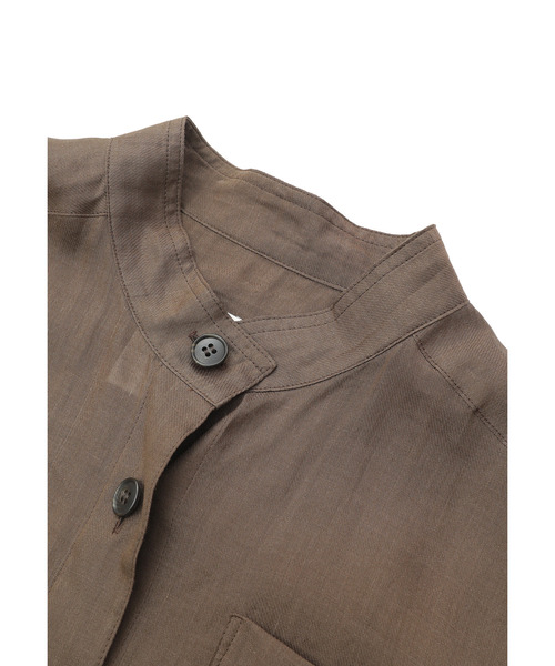 1er Arrondissement（プルミエアロンディスモン）の「ラミーツイルシャツブルゾン（その他アウター・レディース・ブラウン系その他5/ブラック系その他3・36/38）」の12枚目の写真