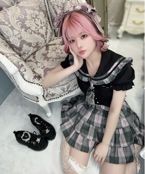 Ank Rouge（アンクルージュ）の「ネクタイブラウス（シャツ/ブラウス・レディース・ブラック/ホワイト/ピンク・M）」の21枚目の写真
