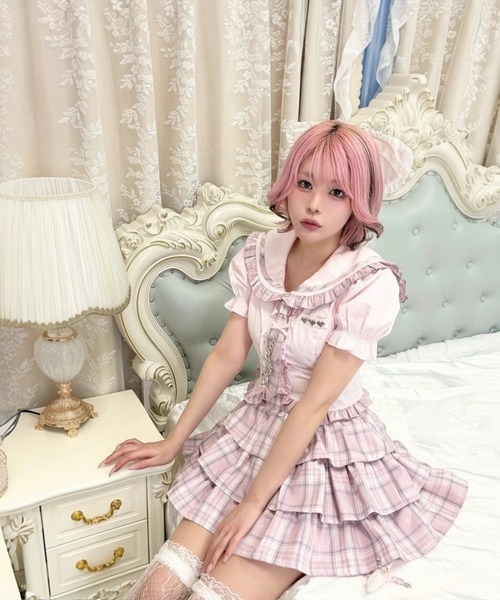 Ank Rouge（アンクルージュ）の「ネクタイブラウス（シャツ/ブラウス・レディース・ブラック/ホワイト/ピンク・M）」の17枚目の写真