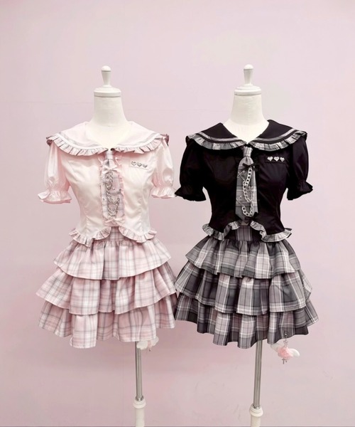 Ank Rouge（アンクルージュ）の「ネクタイブラウス（シャツ/ブラウス・レディース・ブラック/ホワイト/ピンク・M）」の15枚目の写真