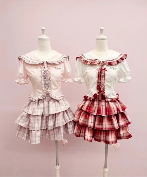 Ank Rouge（アンクルージュ）の「ネクタイブラウス（シャツ/ブラウス・レディース・ブラック/ホワイト/ピンク・M）」の16枚目の写真