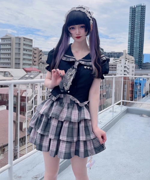 Ank Rouge（アンクルージュ）の「ネクタイブラウス（シャツ/ブラウス・レディース・ブラック/ホワイト/ピンク・M）」の22枚目の写真