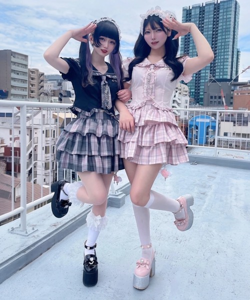 Ank Rouge（アンクルージュ）の「ネクタイブラウス（シャツ/ブラウス・レディース・ブラック/ホワイト/ピンク・M）」の11枚目の写真