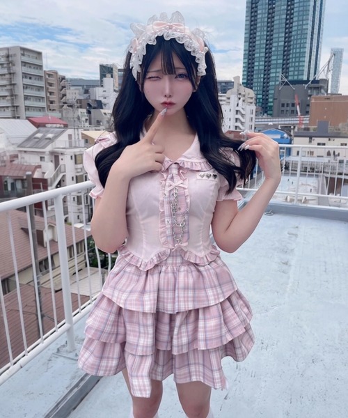 Ank Rouge（アンクルージュ）の「ネクタイブラウス（シャツ/ブラウス・レディース・ブラック/ホワイト/ピンク・M）」の18枚目の写真