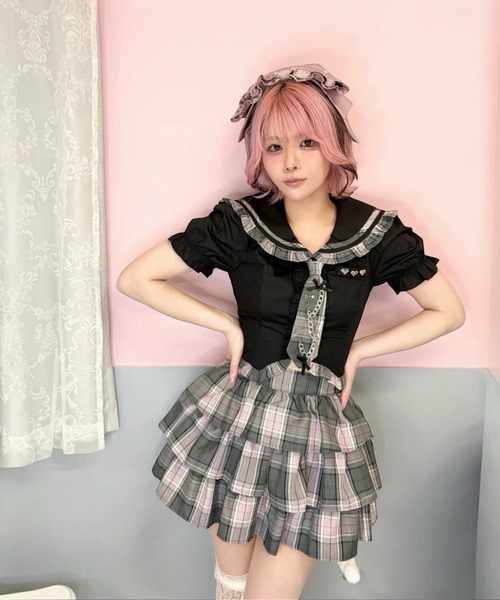 Ank Rouge（アンクルージュ）の「ネクタイブラウス（シャツ/ブラウス・レディース・ブラック/ホワイト/ピンク・M）」の20枚目の写真