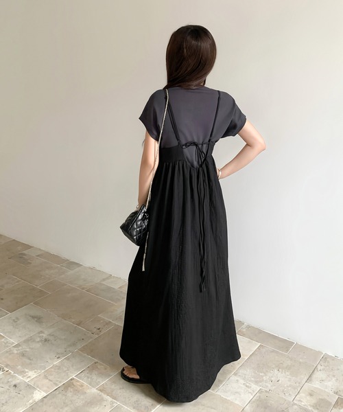by LEGNA(バイレグナ)の「バックオープンキャミワンピース(ワンピース・レディース・ブラウン/ブラック/アイボリー・MEDIUM/LARGE)」の16枚目の写真