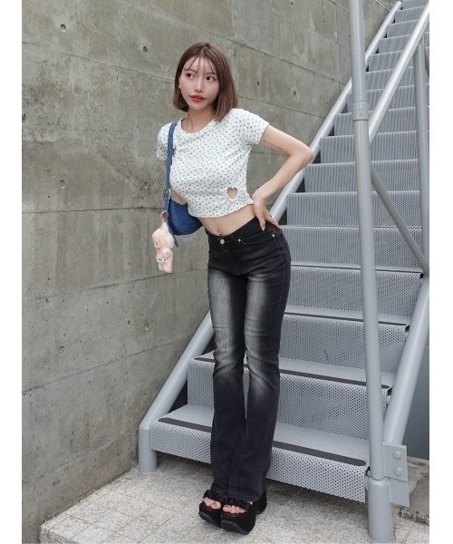 ダーリッチ　ハートオープンフローラルTシャツ ハートオープンフローラルTシャツ（Tシャツ/カットソー