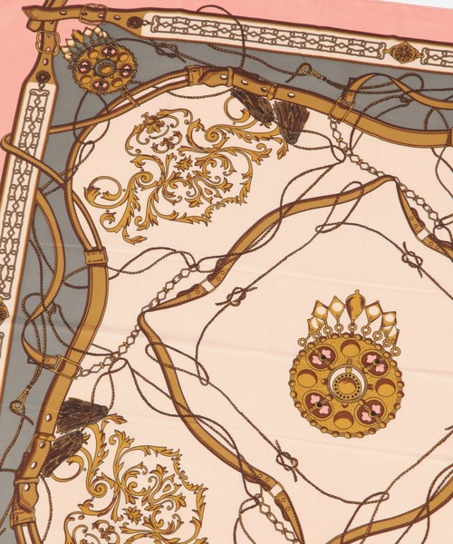 BAYFLOW（ベイフロー）の「90×90 大判スカーフ（バンダナ/スカーフ・レディース・ブラック/ピンク・FREE）」の19枚目の写真