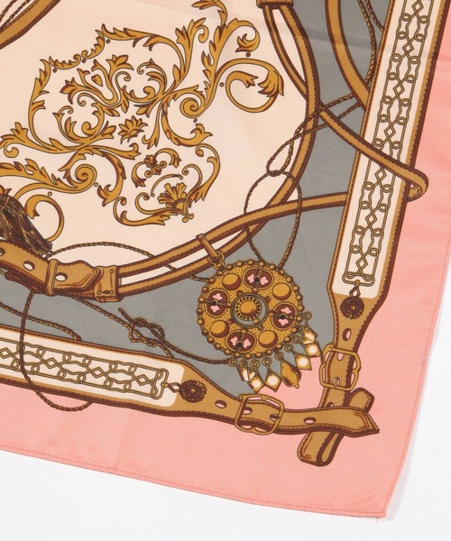 BAYFLOW（ベイフロー）の「90×90 大判スカーフ（バンダナ/スカーフ・レディース・ブラック/ピンク・FREE）」の20枚目の写真