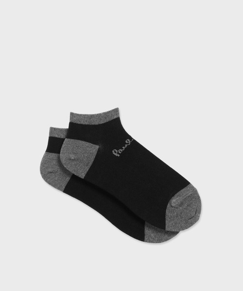 Paul Smith(ポールスミス)の「アンクルロゴ ショートソックス【250659 SN】(ソックス/靴下・メンズ・ライトブルー/ブラック/ネイビー/ベージュ/マルーン・25-27)」の2枚目の写真