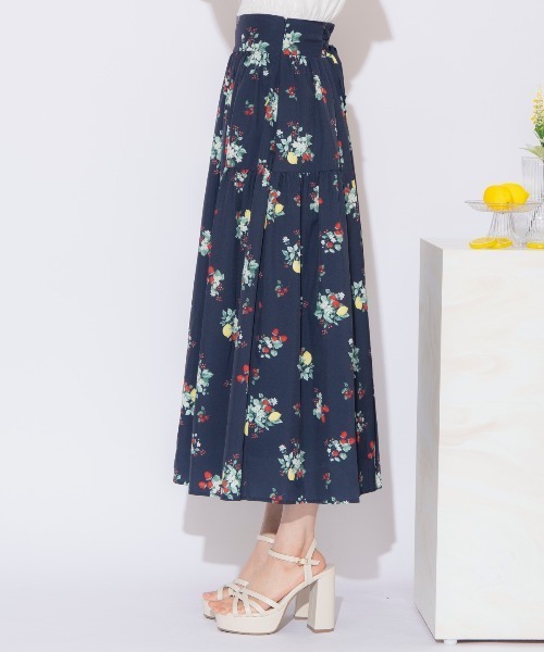 WILLSELECTION（ウィルセレクション）の「フルーツプリントギャザー切替スカート（スカート・レディース・ネイビー/オフホワイト・FREE）」の20枚目の写真