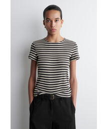 ストライプスリムリブ Tシャツ