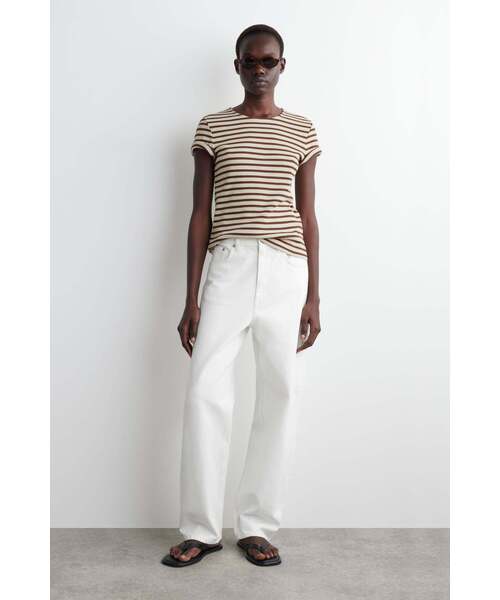 ストライプスリムリブ Tシャツ（Tシャツ/カットソー）｜COS（コス）の