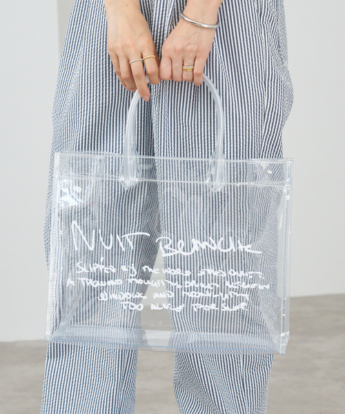 IENA（イエナ）の「IENA CLEAR TOTE BAG（トートバッグ・レディース・ホワイト/ネイビー・FREE）」の9枚目の写真