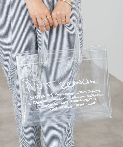 IENA（イエナ）の「IENA CLEAR TOTE BAG（トートバッグ・レディース・ホワイト/ネイビー・FREE）」の10枚目の写真