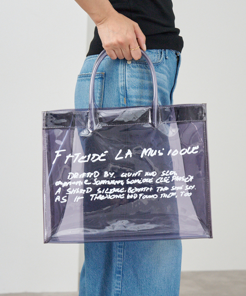 IENA（イエナ）の「IENA CLEAR TOTE BAG（トートバッグ・レディース・ホワイト/ネイビー・FREE）」の13枚目の写真