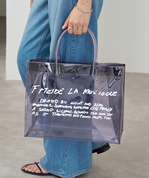 IENA（イエナ）の「IENA CLEAR TOTE BAG（トートバッグ・レディース・ホワイト/ネイビー・FREE）」の14枚目の写真