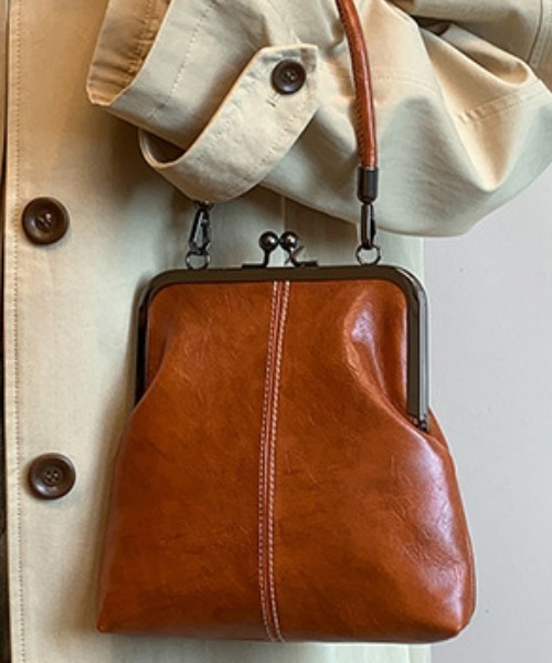 Per sist ence（パーシエンス）の「がま口フェイクレザー2WAYバッグ（ショルダーバッグ・レディース・ブラック/ブラウン・ONE SIZE）」の10枚目の写真
