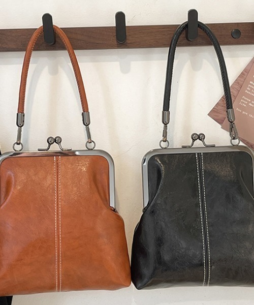 Per sist ence（パーシエンス）の「がま口フェイクレザー2WAYバッグ（ショルダーバッグ・レディース・ブラック/ブラウン・ONE SIZE）」の20枚目の写真