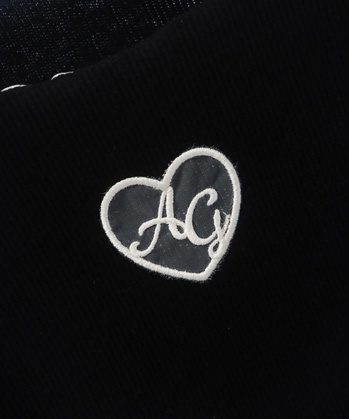 ANAP GｉRL（アナップガール）の「ハートアキ メローリブ トップス（Tシャツ/カットソー・キッズ・ホワイト/ブラック/ライム・S/M/XS）」の21枚目の写真