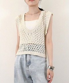 TODAYFUL/トゥデイフル】Crochet Knit Bustier/ニットビスチェ