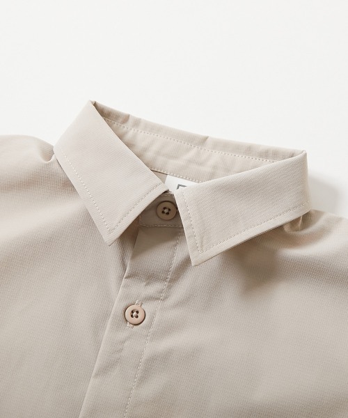 devirock(デビロック)の「撥水 ビッグシルエット ワークシャツ(シャツ/ブラウス・キッズ・グレイッシュベージュ/スミクロ/ブルー系・100cm/110cm/120cm/130cm/140cm/150cm/160cm)」の8枚目の写真