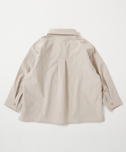 devirock(デビロック)の「撥水 ビッグシルエット ワークシャツ(シャツ/ブラウス・キッズ・グレイッシュベージュ/スミクロ/ブルー系・100cm/110cm/120cm/130cm/140cm/150cm/160cm)」の16枚目の写真