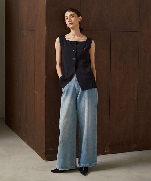 CAPRICIEUX LE'MAGE（カプリシューレマージュ）の「【3サイズ展開】ストレートルーズデニム（デニムパンツ・レディース・ブルー・38/PS/36）」の6枚目の写真