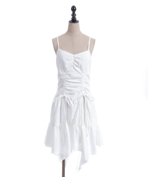 axes femme POETIQUE（アクシーズファムポエティック）の「ドロストデザインイレヘムワンピース（ワンピース・レディース・ブラック/ネイビー/ホワイト・MEDIUM）」の10枚目の写真
