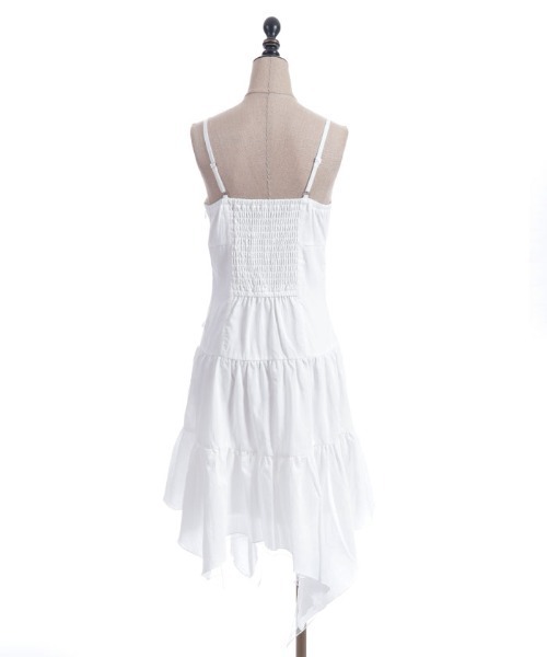 axes femme POETIQUE（アクシーズファムポエティック）の「ドロストデザインイレヘムワンピース（ワンピース・レディース・ブラック/ネイビー/ホワイト・MEDIUM）」の12枚目の写真