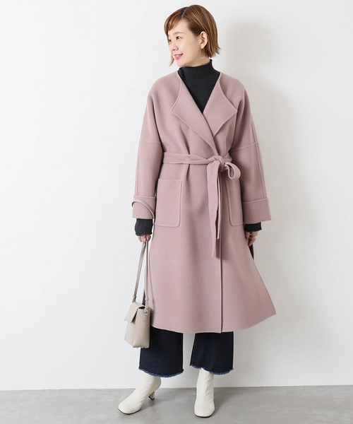 ブランド古着】ノーカラーコート（ノーカラーコート）｜journal