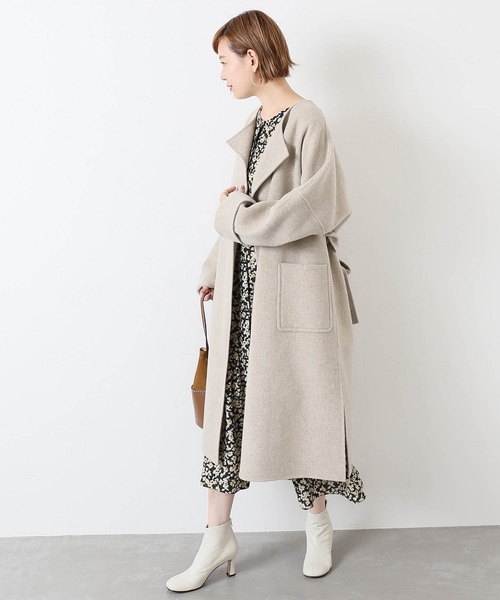 ブランド古着】ノーカラーコート（ノーカラーコート）｜journal