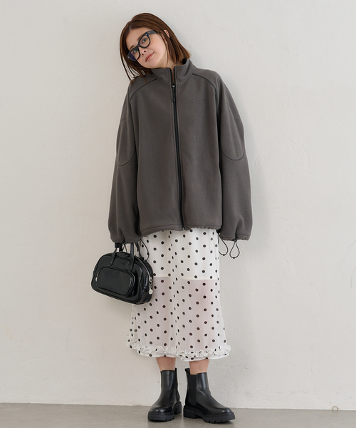 U by SPICK&SPAN（ユーバイスピックアンドスパン）の「ドットプリントシアーロングスカート（スカート・レディース・ホワイト・FREE）」の18枚目の写真