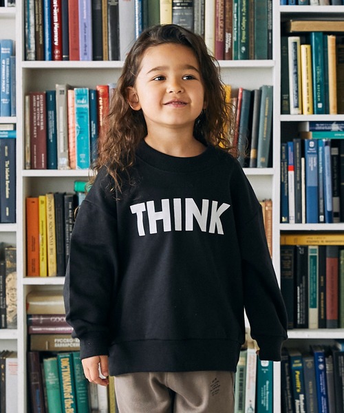 GENERATOR(ジェネレーター)の「ジェネレーター THINK トレーナー(スウェット・キッズ・ブラック/アッシュグレー/トップグレー・XL/L)」の2枚目の写真