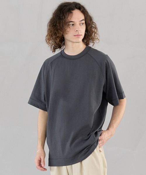 coca(coca)(コカ)の「OE天竺ラグランステッチTシャツ(Tシャツ/カットソー・メンズ・ホワイト/チャコール/ブラック/ダークグリーン・XL/M/L)」の3枚目の写真